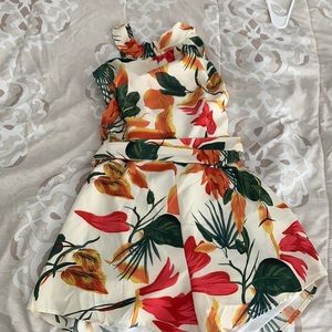 Floral Backless Romper from Fashion Nova.